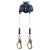 FallTech FT-X LE 8' Cable Self-Retracting Lifeline | Twin-Leg | Swivel Mini Rebar Hooks | 82808TP0S