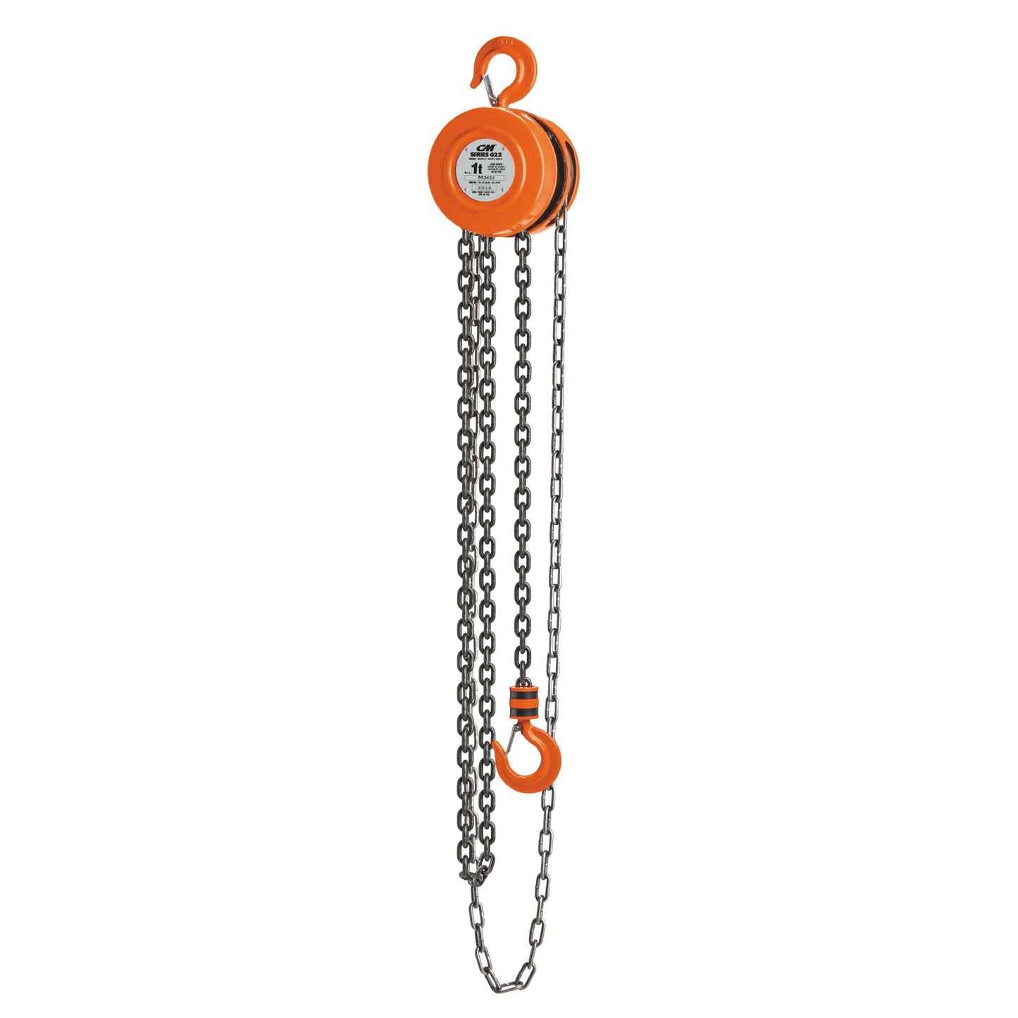 CM Series 622 Hand Chain Hoist - 1/2 ton x 15 feet