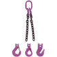 5/8" x 6' - 2 Leg Chain Sling w/ Self-Locking Hooks - Grade 100