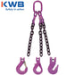 932 inch x 14 foot 3 Leg Chain Sling w Grab Hooks Grade 100 thumbnail