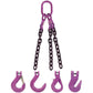 5/16" x 8' - 3 Leg Chain Sling w/ Self-Locking Hooks - Grade 100