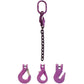 9/32" x 20' - Adjustable Single Leg Chain Sling w/ Grab Hook - Grade 100 thumbnail