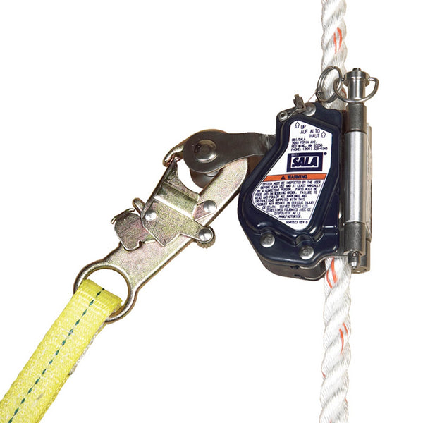 Mobile rope grab COMPLETE KIT - Includes: 50 ft. rope lifeline, Rope grab,  3ft. Shock absorbing lanyard, Counterweight, Tie-off adaptor & Carrying  case - 3M DBI-SALA 5000400 - FallProtectionUSA