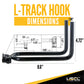 L-Track Hook for Tools | Dual Arm Flat Hook