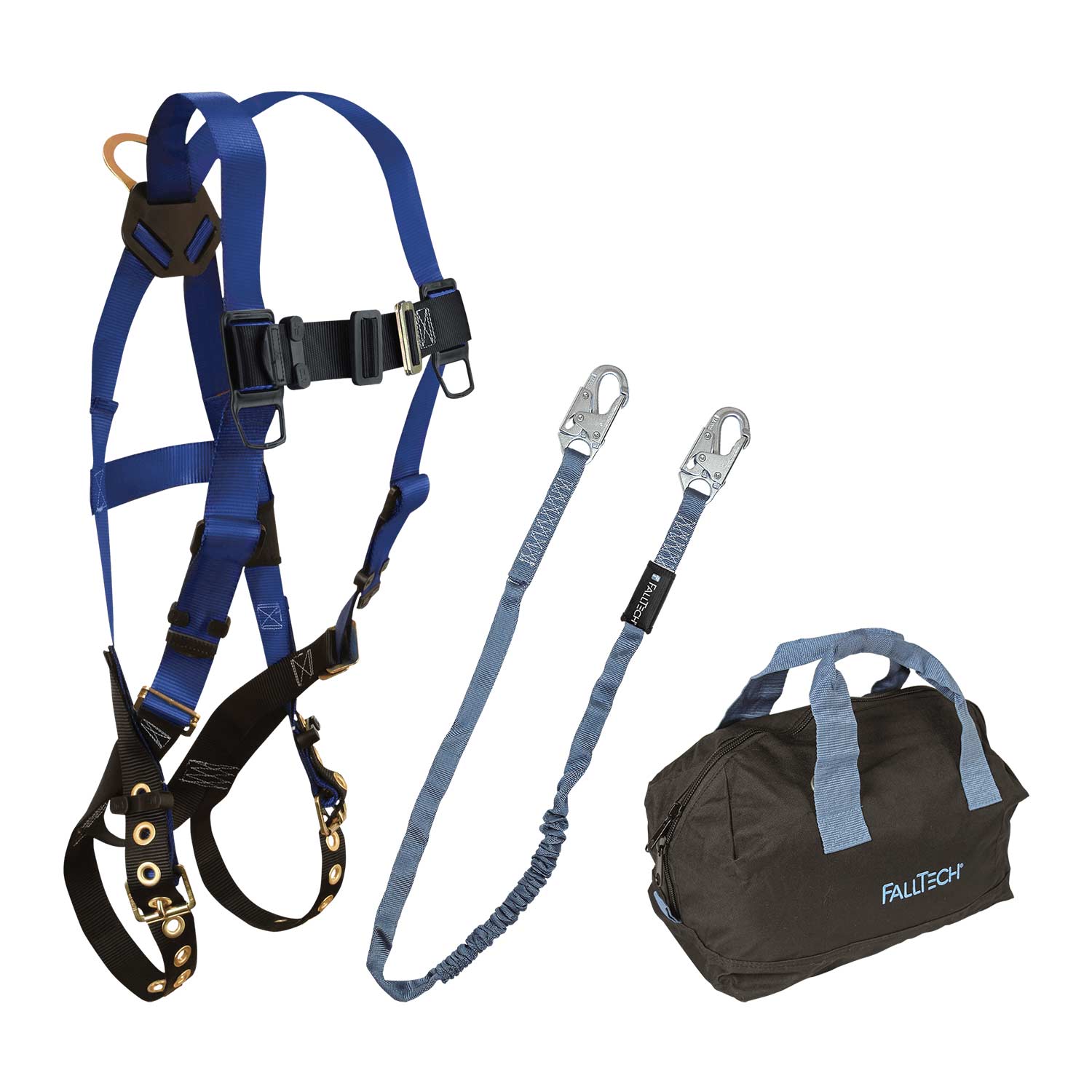 3 Piece Fall Protection Kit  Harness, Lanyard, Storage Bag