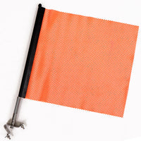 Red Jersey Safety Flag with Mounting Kit | 18" x 18" Flag - DOT-Compliant