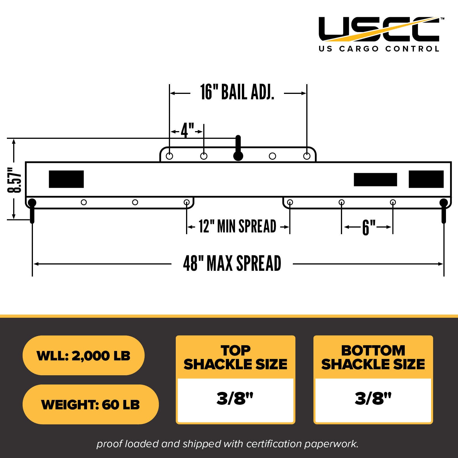 M&W 13880 adjustable lifting beam specs