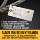 12' 3/8" 7x7x7 wire rope sling tagged for easy identification