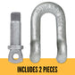 Screw Pin Chain Shackle - Chicago Hardware - 5/8" Galvanized Steel - 3.25 Ton parts of a shackle