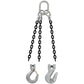 3/4" x 18' - Crosby 3 Leg Chain Sling w/ Sling Hooks - Grade 100