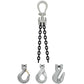 9/32" x 20' - Domestic Adjustable 2 Leg Chain Sling with Crosby Grab Hooks - Grade 100