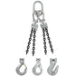 5/8" x 20' - Domestic Adjustable 4 Leg Chain Sling with Crosby Self-Locking Hooks - Grade 100