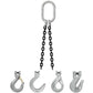 3/8" x 18' - Domestic 2 Leg Chain Sling with Crosby Grab Hooks - Grade 100