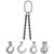 12 inch x 20 foot Domestic 2 Leg Chain Sling w Crosby Foundry Hooks Grade 100 thumbnail