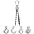 516 inch x 20 foot Domestic Adjustable 2 Leg Chain Sling w Crosby Foundry Hooks Grade 100 thumbnail