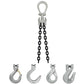 12 inch x 20 foot Domestic Adjustable 2 Leg Chain Sling w Crosby Foundry Hooks Grade 100 thumbnail