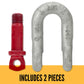 1-1/8" Crosby® Screw Pin Chain Shackle | G-210 - 9.5 Ton parts of a shackle