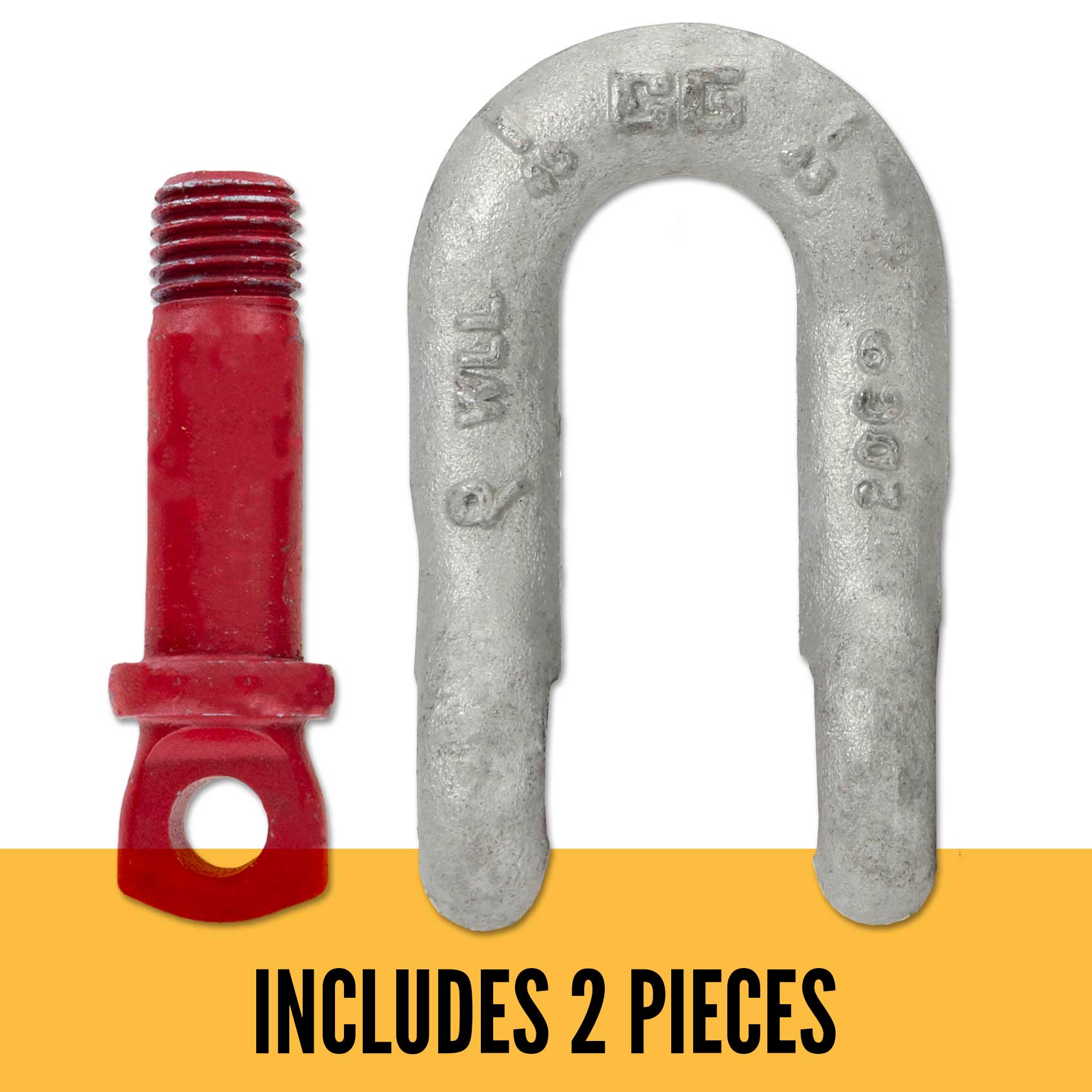 2" Crosby® Screw Pin Chain Shackle | G-210 - 35 Ton parts of a shackle