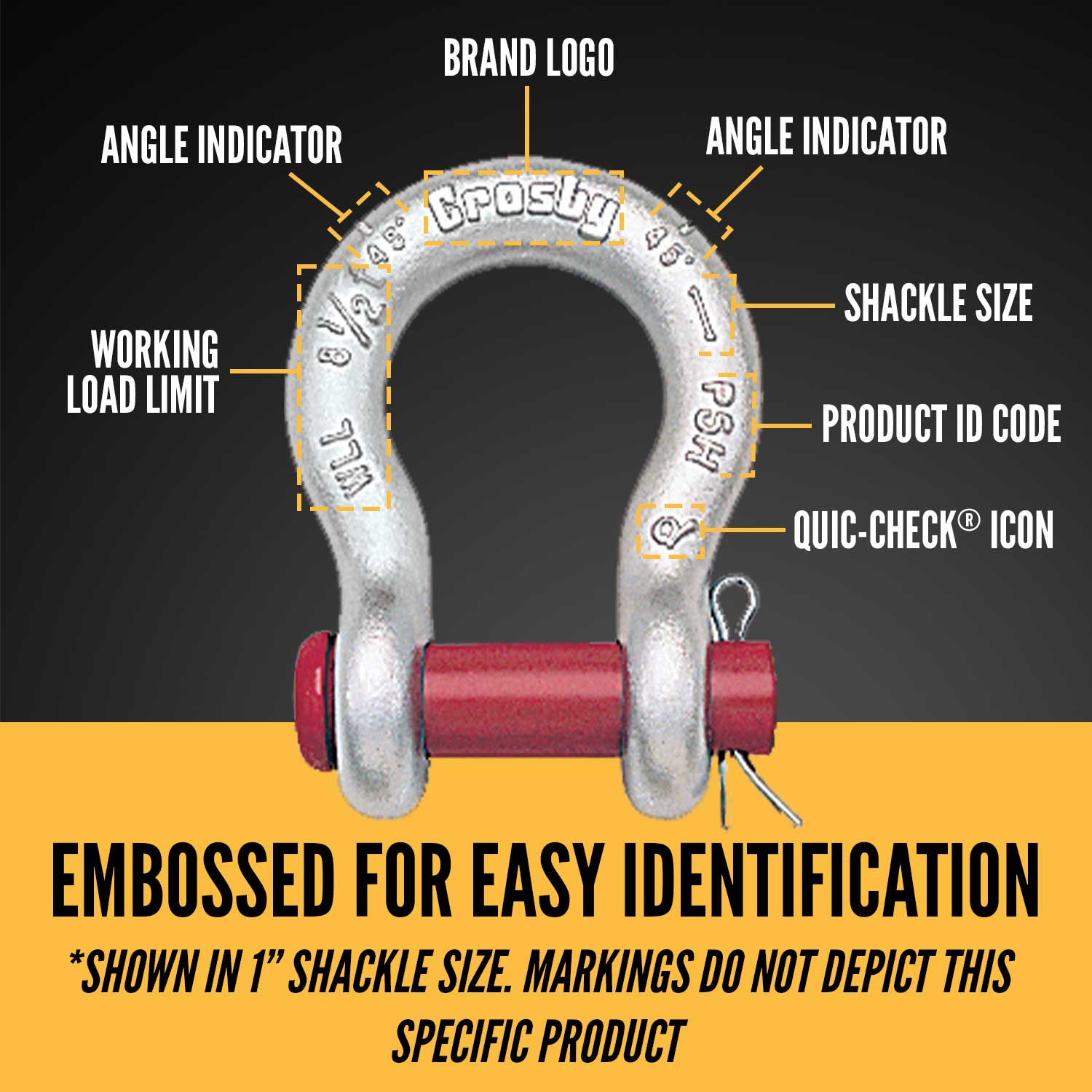 Screw Pin Shackles, Diamond Tool