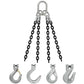 3/8" x 12' - Domestic 4 Leg Chain Sling with Crosby Self-Locking Hooks - Grade 100