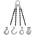 12 inch x 10 foot Domestic 4 Leg Chain Sling w Crosby Foundry Hooks Grade 100 thumbnail