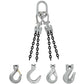 5/16" x 5' - Domestic Adjustable 4 Leg Chain Sling with Crosby Self-Locking Hooks - Grade 100