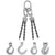 516 inch x 15 foot Domestic Adjustable 4 Leg Chain Sling w Crosby Foundry Hooks Grade 100 thumbnail