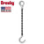 38 inch x 14 foot Domestic Single Leg Chain Sling w Crosby SelfLocking Foundry Hooks Grade 100 thumbnail