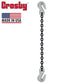 12 inch x 18 foot Domestic Single Leg Chain Sling w Crosby Grab & Grab Hooks Grade 100 thumbnail