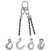 516 inch x 5 foot Domestic Adjustable 3 Leg Chain Sling w Crosby Foundry Hooks Grade 100 thumbnail