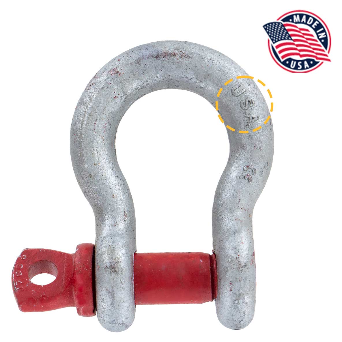 1/2" Crosby® Screw Pin Anchor Shackle | G-209 - 2 Ton made in USA