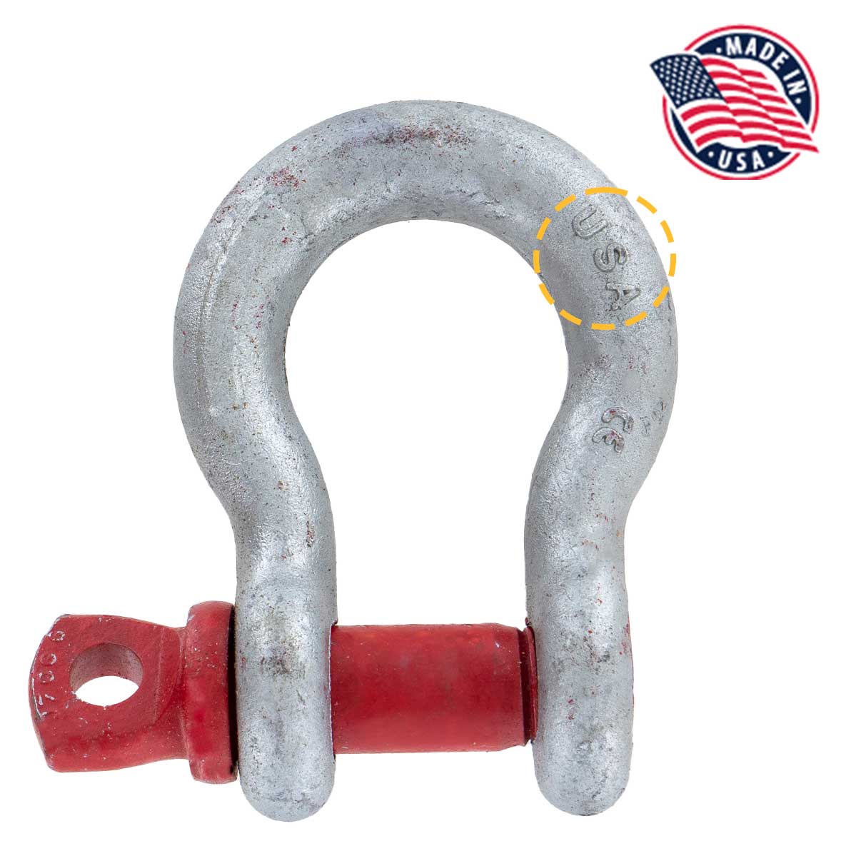1-3/4" Crosby® Screw Pin Anchor Shackle | G-209 - 25 Ton made in USA