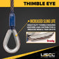 16' 3/8" crosby thimble eye protects wire rope sling