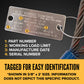 12' 1-1/8" domestic wire rope sling tagged for easy identification