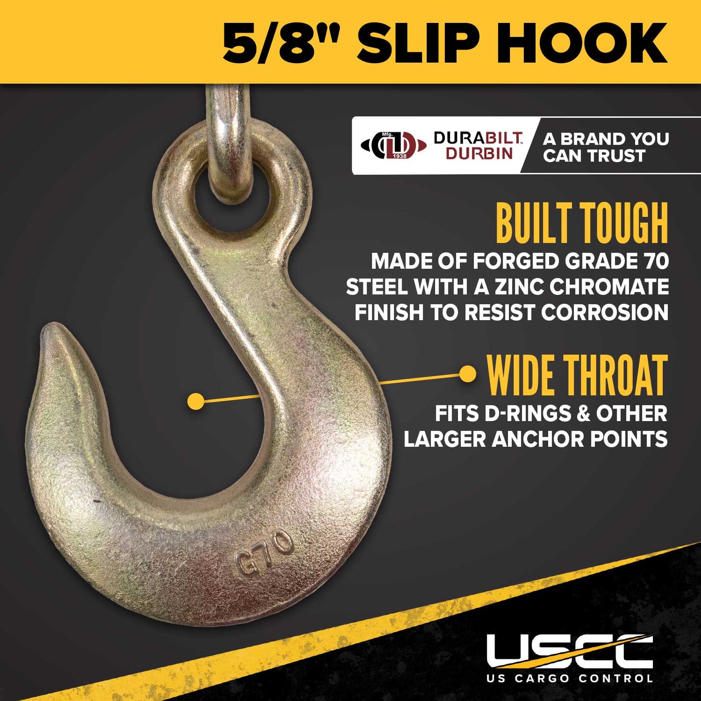 5/8" Grab Hook & 5/8" Slip Hook Durabilt Pro-Bind Ratchet Binder