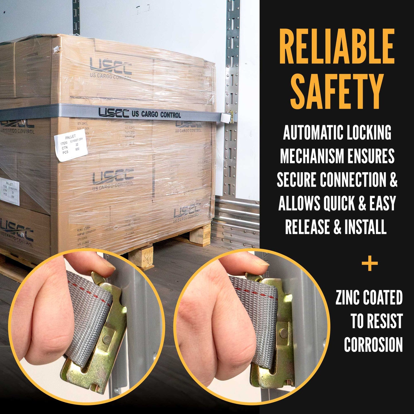  e track fittings ensure a secure connection