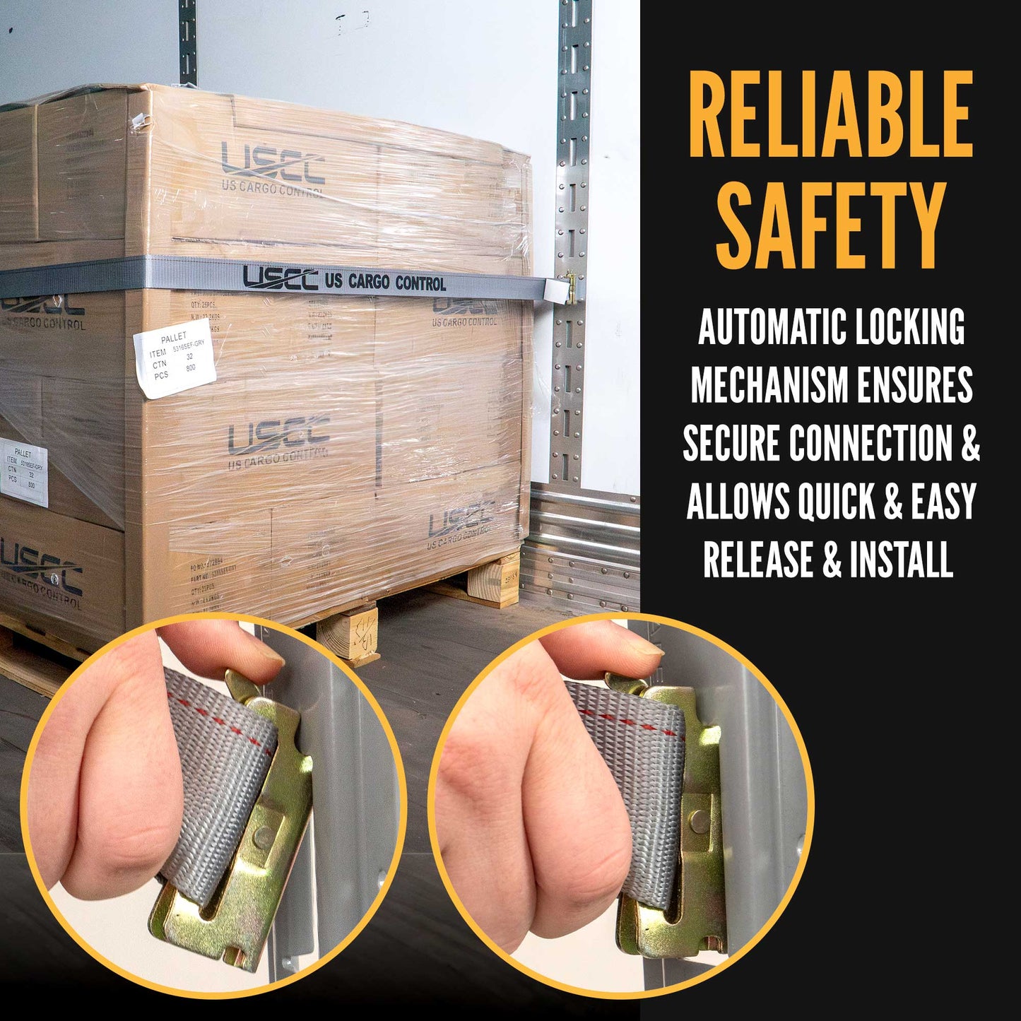  e track fittings ensure a secure connection
