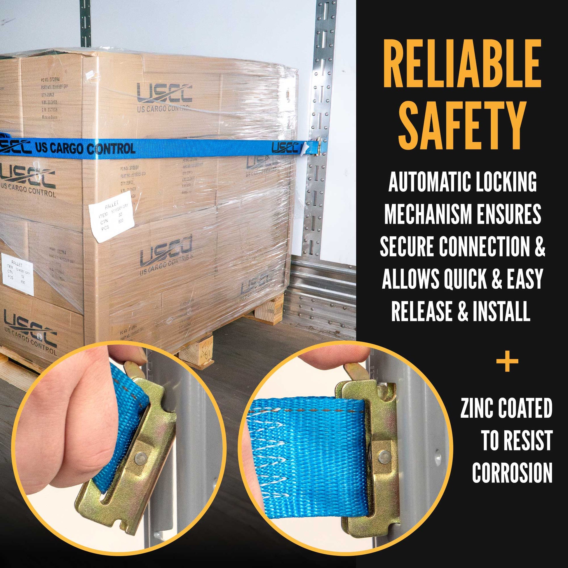  e track fittings ensure a secure connection