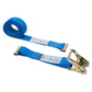  blue 20'  E track ratchet strap with 1' fixed end