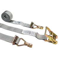  gray 16' E track ratchet strap with stud fittings