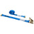  blue 20'  E track ratchet strap with 2' fixed end