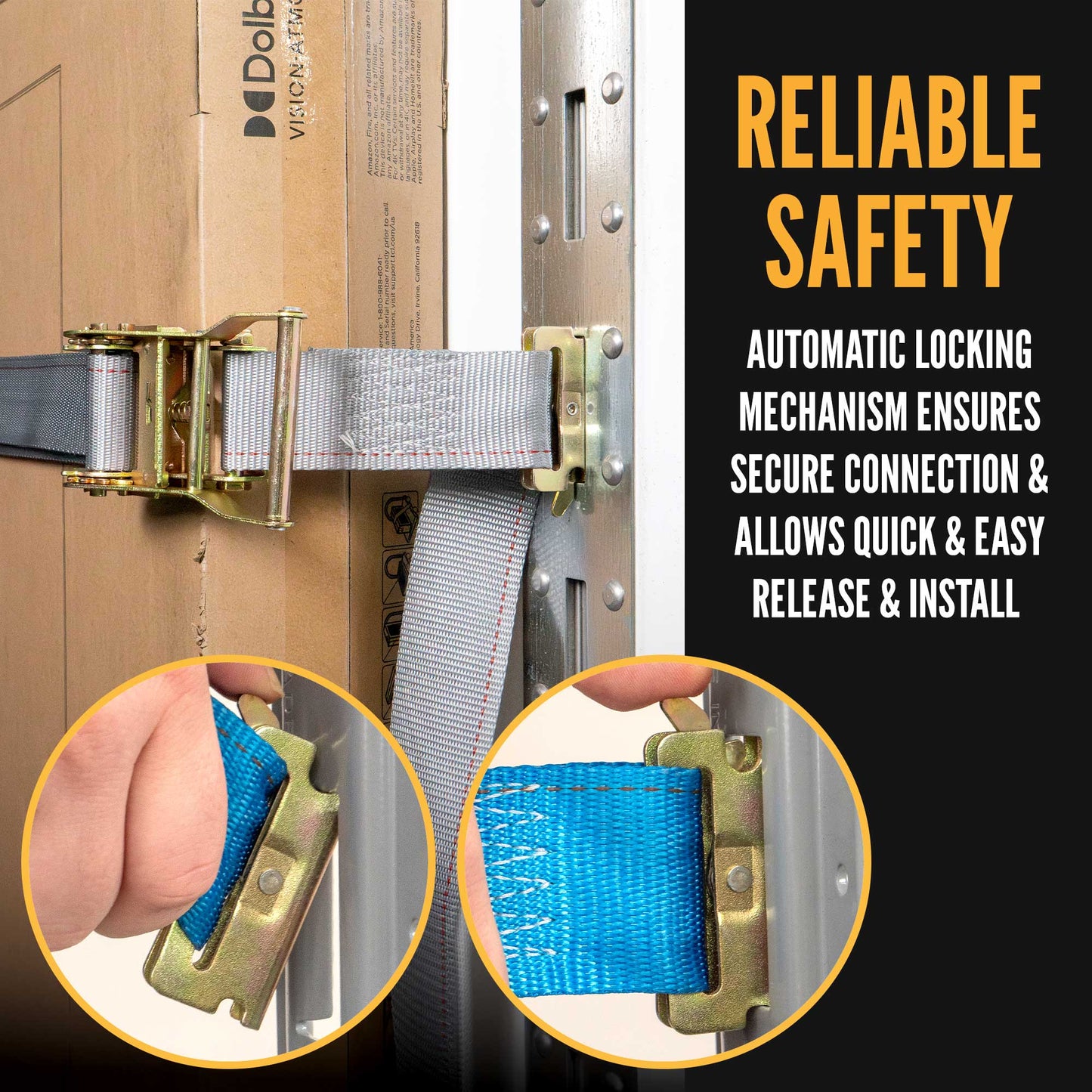  e track fittings ensure a secure connection