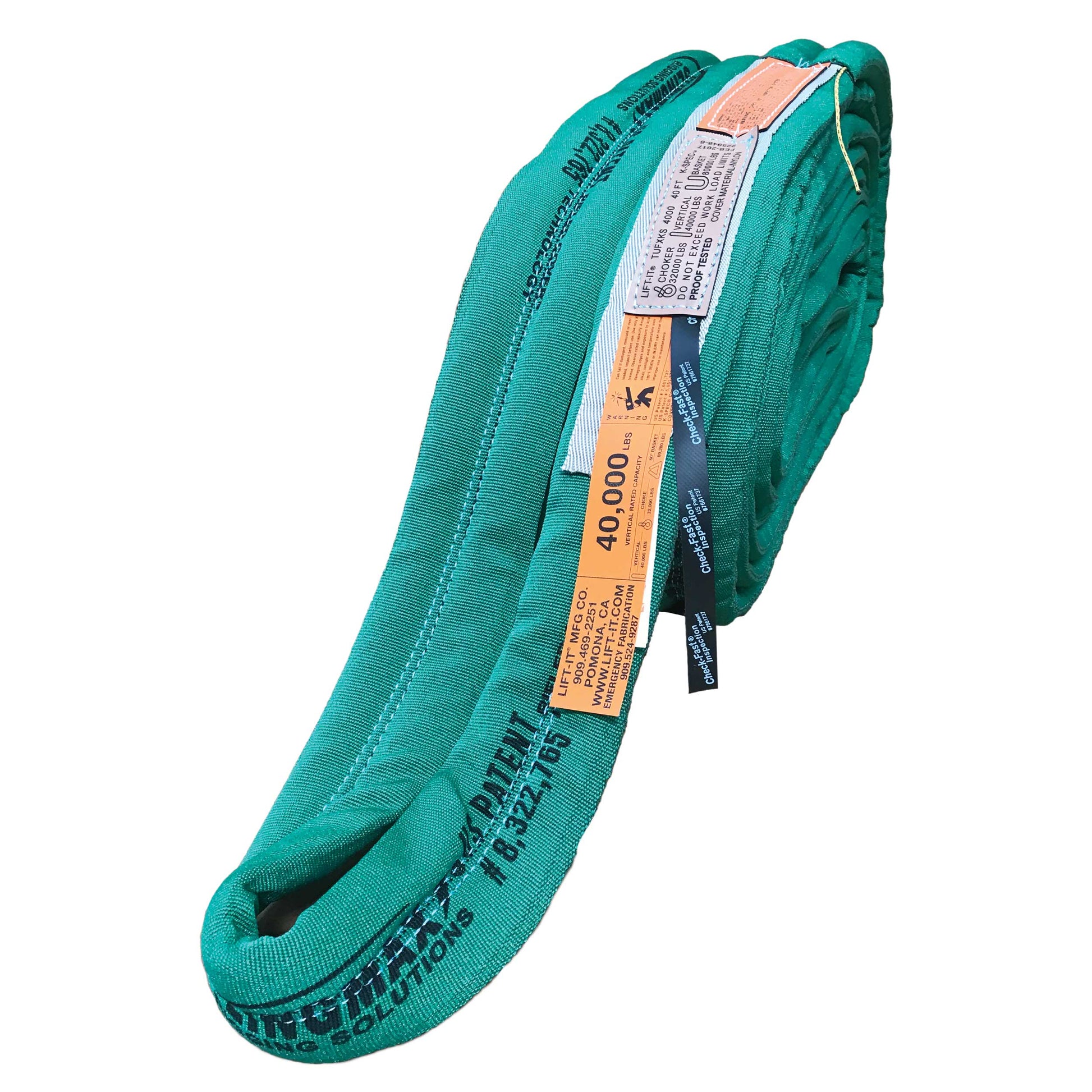 8" x 20' Endless Twin-Path High Performance Roundsling, Vertical Capacity 150,000 lbs.