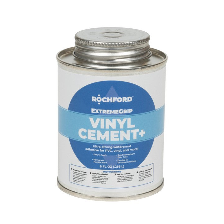 Rochford ExtremeGrip Vinyl Cement+ | 8oz. Can w/ Brush Applicator Lid