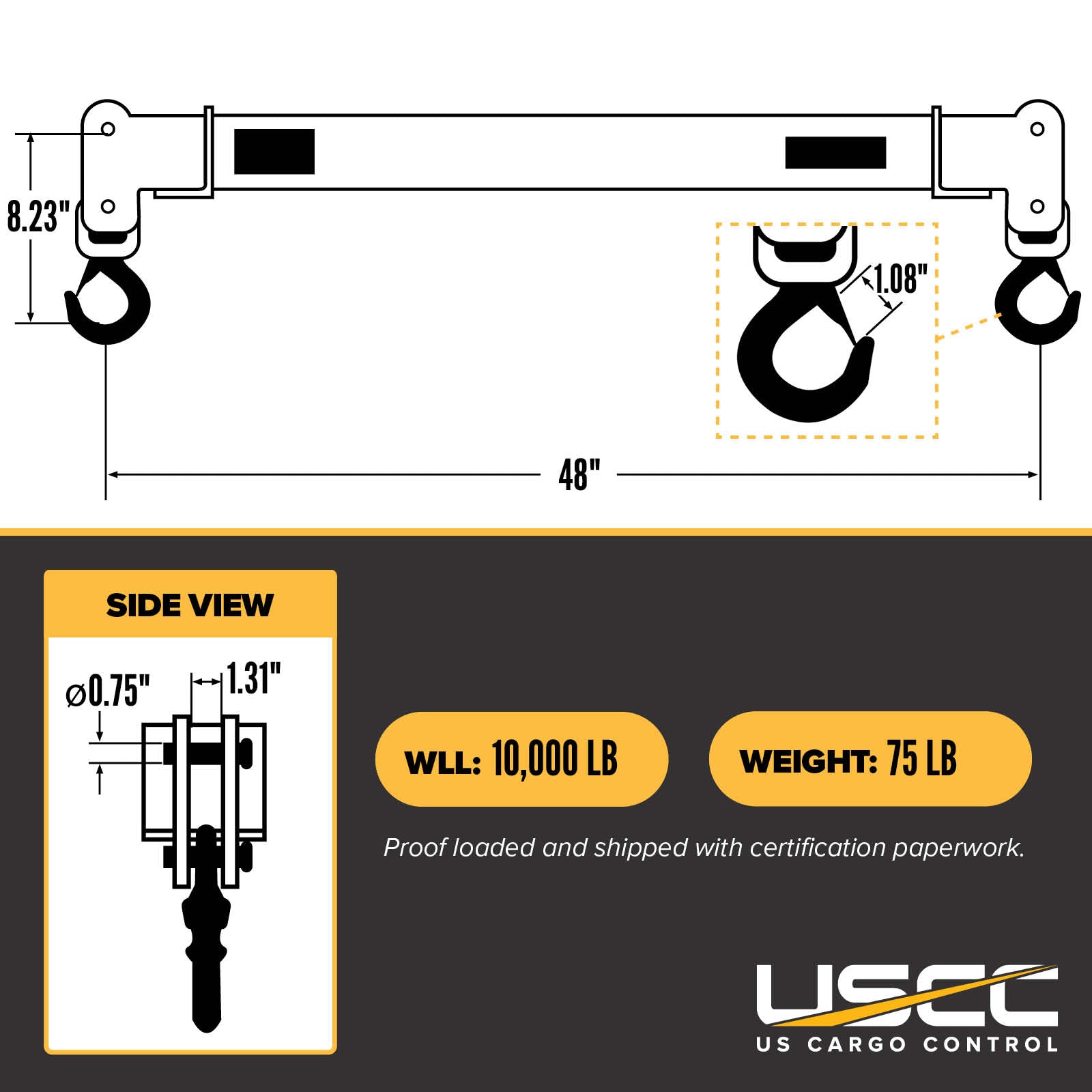 M&W 13116 fixed spreader beam specs