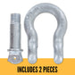 1/4" Galvanized Screw Pin Anchor Shackle - 0.5 Ton parts of a shackle