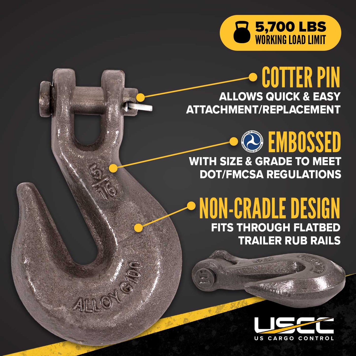 5/16" Clevis Grab Hook | Grade 100