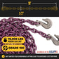 1/2" x 10' Tie Down Chain with Clevis Grab Hooks | Grade 100