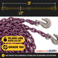 1/2" x 20' Tie Down Chain with Clevis Grab Hooks | Grade 100