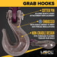 1/2" x 25' Tie Down Chain with Clevis Grab Hooks | Grade 100